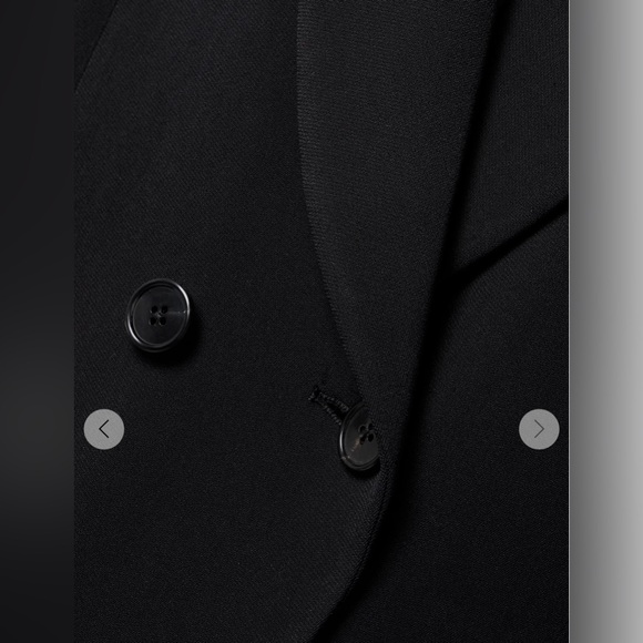 THE ROW black Alda blazer jacket double breasted shawl lapels New w/tags $2800 - Picture 14 of 16